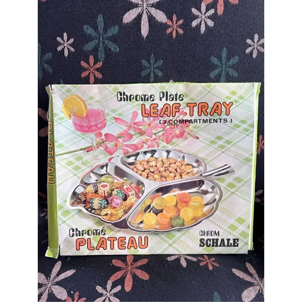 Vintage Serving Tray with Box 1970s